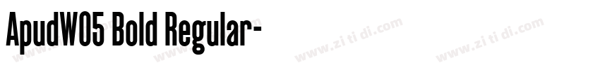 ApudW05 Bold Regular字体转换